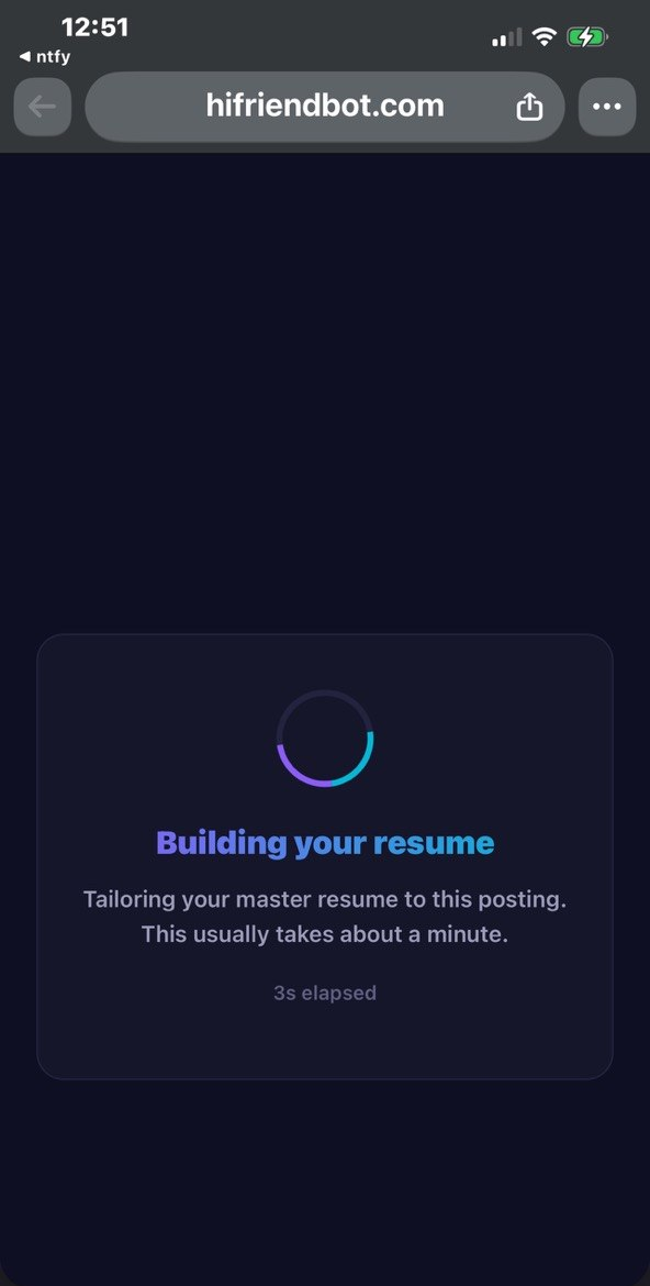 Tailored resume building